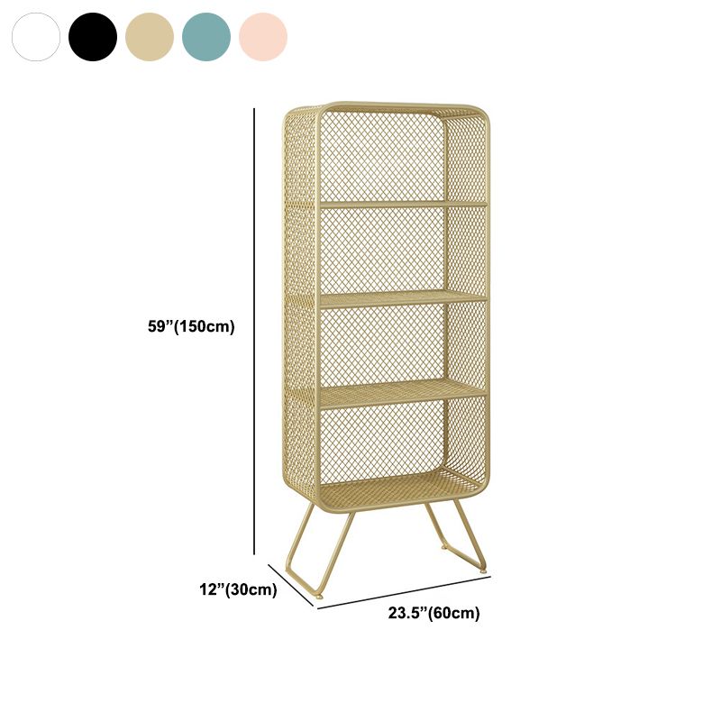Light Luxury Metal Bookcase Shelf Closed Back Bookcase for Study Room Clearhalo 'Bookcases' 'furn' 'furn_bookcases' 'Furniture' 'Office Furniture' 1200x1200_cc3d0dad-d8f3-4a21-b67a-03dc67457c91