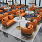 Traditional Luxury Dining Table for Home Round Table with Metal Tulip Base Clearhalo 'Dining Tables & Seating' 'Dining Tables' 'dining_table' 'furn' 'furn_dining_table' 'Furniture' 'Kitchen & Dining Furniture' 1200x1200_cc3d8582-2fee-4979-b9f6-1bfe7dfd09f2