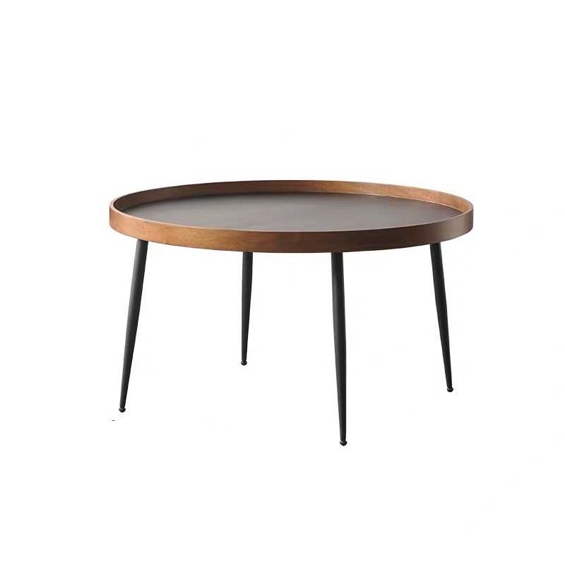 4 Legs Round Tray Top Coffee Table Contemporary Wood Coffee Table Clearhalo 'Coffee & Accent Tables' 'Coffee Tables' 'coffee_tables' 'furn' 'furn_coffee_tables' 'Furniture' 'Living Room Furniture' 1200x1200_cc3d91a7-c2da-449b-8aec-233dd1fc8af2