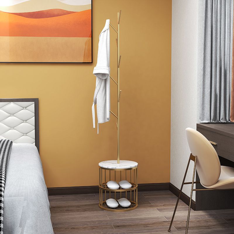 Gorgeous Free Standing Coat Rack Coat Hooks Metal Coat Rack with Storage Clearhalo 'Entry & Mudroom Furniture' 'furn' 'furn_hall_tree_coat_racks' 'Furniture' 'Hall Trees & Coat Racks' 'hall_tree_coat_racks' 1200x1200_cc3dd13c-f962-4bf1-8b4f-b17d7dd4e818