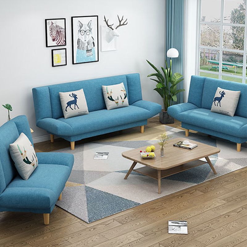 Convertible Cotton Blend Settee Loveseat 2-seater Armless Settee Clearhalo 'furn' 'furn_sofas' 'Furniture' 'furniture_sofas' 'kitchen' 'kitchen_sofas' 'Living Room Furniture' 'Sofa' 'sofas' 1200x1200_cc3e0f52-12c7-44df-9eda-e1b0a513f1ae