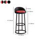 Modern Armless Counter Stool Steel Milk Tea Shop Bar Stool with Leather Cushion and Pedal Clearhalo 'Bar Furniture' 'Bar Stools' 'bar_stools' 'furn' 'furn_bar_stools' 'furniture_bar_stools' 'Kitchen & Dining Furniture' 'kitchen&dining_furn' 'kitchen' 'kitchen_furn' Furniture' 1200x1200_cc3eb569-4903-4da0-bde4-4c9d2347689d