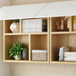 Wood Closed Back Bookshelf Floating Contemporary Bookcase with Shelves