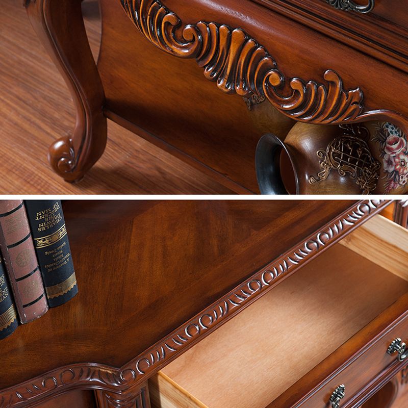 Forma di forma libera tabella della console contemporanea tavolo da divano console marrone