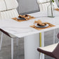 Nordic 1/5 Pieces Dining Set Rectangle Stone Dining Table for Dining Room Kitchen Clearhalo 'Dining Room Sets' 'Dining Tables & Seating' 'dining_room_set' 'furn' 'furn_dining_room_set' 'Furniture' 'Kitchen & Dining Furniture' 1200x1200_cc424d14-032f-4fd3-b97f-0cd4da9b5d39
