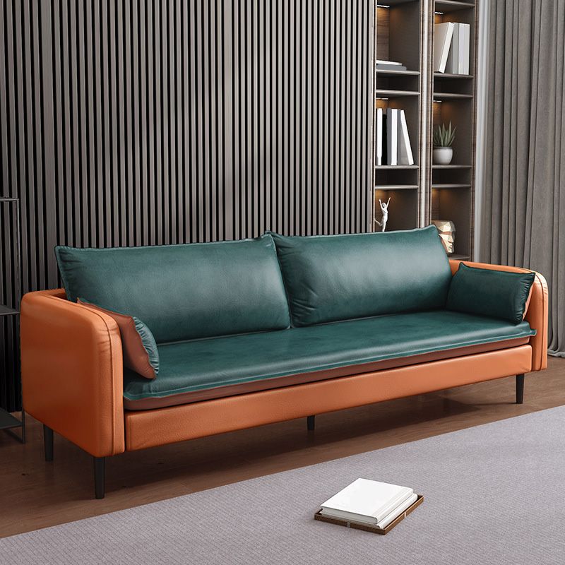 Contemporary Standard Sofa Couch Square Arm Sofa Set with Pillows Clearhalo 'Furniture' 'furniture_sofas' 'Living Room Furniture' 'Sofa' 'sofas' 1200x1200_cc4310d0-f59e-48d2-8dd4-7634765c4269