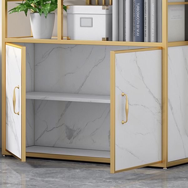 Contemporary 70.87" H Metal Shelf Open Bookcase for Living Room Clearhalo 'Bookcases' 'furn' 'furn_bookcases' 'Furniture' 'Office Furniture' 1200x1200_cc4641d6-ebab-4d07-a593-4a19556fa523