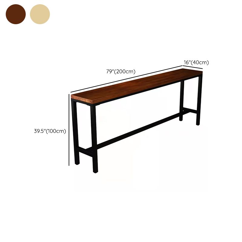 Manufactured Wood Rectangle Bar Table with Trestle for Living Room Clearhalo 'Bar Furniture' 'Bar Tables' 'bar_tables' 'furn' 'furn_bar_tables' 'Furniture' 'Kitchen & Dining Furniture' 1200x1200_cc465227-3e4b-4ff6-9a42-d5e1f22e8cbf