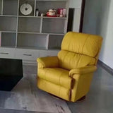 Fauteuil inclinable en cuir à grain moderne