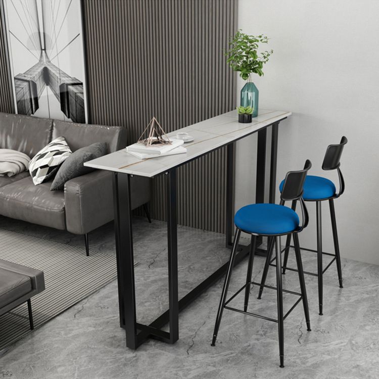 Rechthoek bar eettafel eigentijdse bar eettafel met bok in zwart