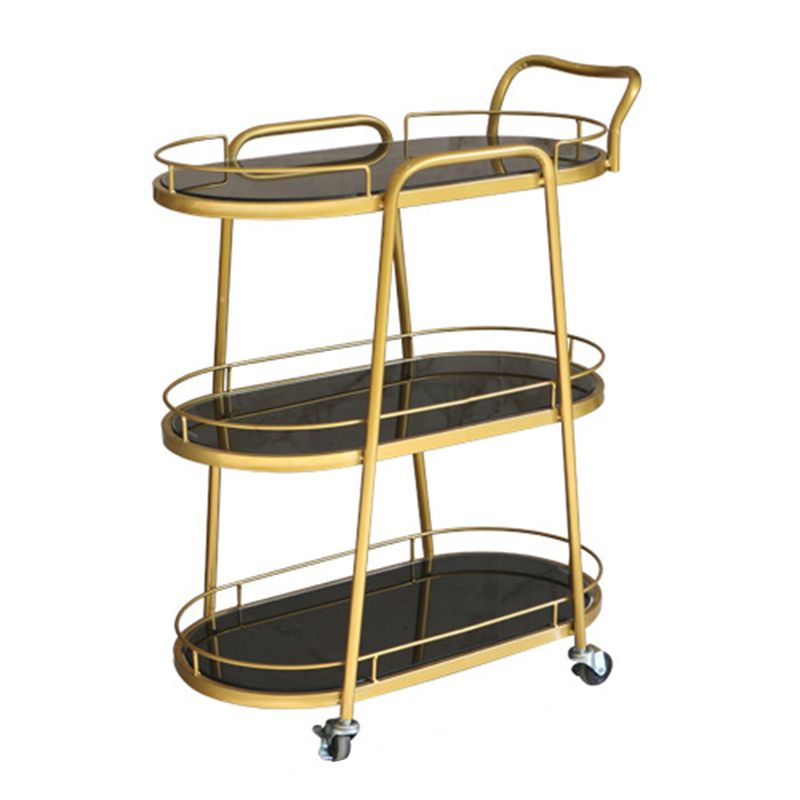 26.77 "W rollende eigentijdse voorbereidingstafel metalen voorbereidingstabel voor thuisgebruik