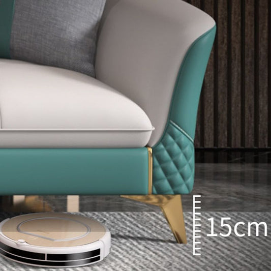 34.64 " H Genuine Leather Flared Arm Sofa & Chaise for Living Room Clearhalo 'furn' 'furn_sectionals' 'Furniture' 'Living Room Furniture' 'Sectionals' 1200x1200_cc4a1b29-2e17-4c53-b1ec-2786b504d2e3