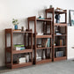 Solid Wood Rectangle Bookshelf Modern Open Bookcase for Home Office