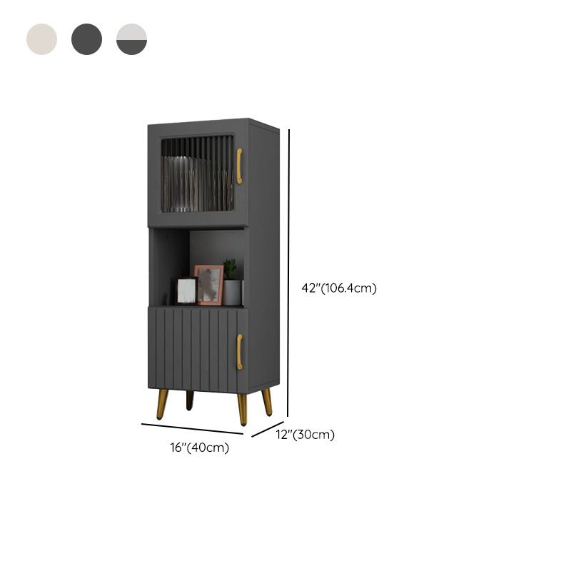 15.7" W Modern Glass Paned Cabinet Shelves Included Side Cabinet with 2 Doors Clearhalo 'Cabinets & Chests' 'cabinets_chests' 'furn' 'furn_cabinets_chests' 'Furniture' 'Living Room Furniture' 1200x1200_cc4b2de1-2793-4f29-88e6-d204e6dee5c8