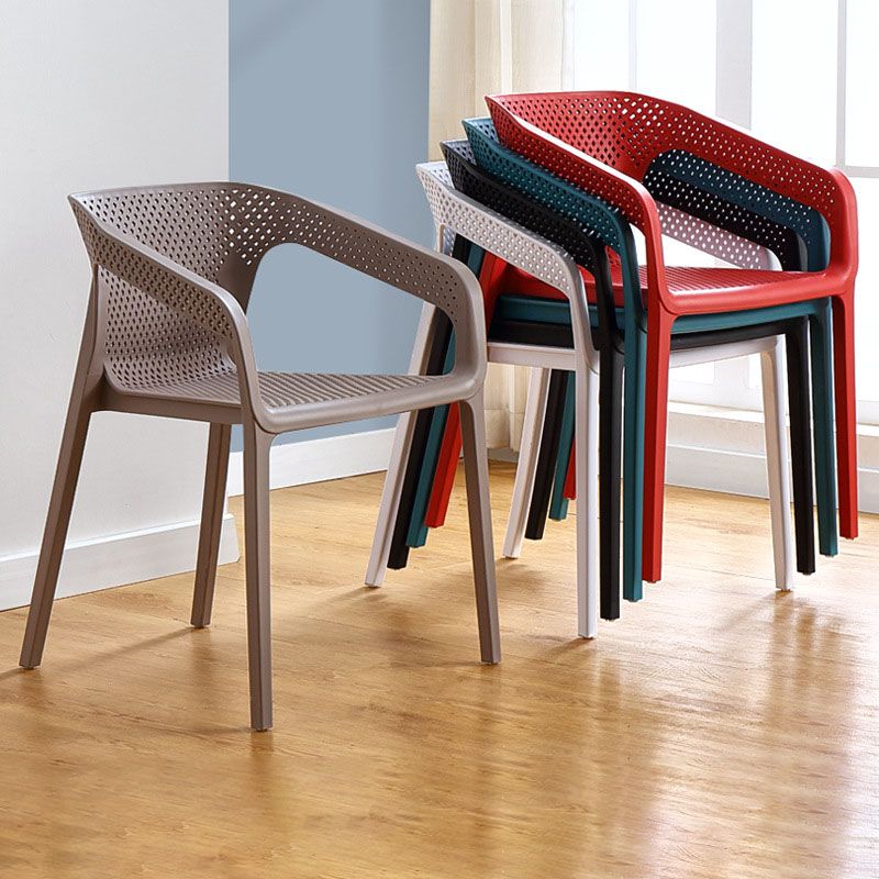 Plastic Scandinavian Kitchen Dining Room Armchair Solid Back Chair Clearhalo ' kitchen&dining_furn' 'Dining Chairs' 'Dining Tables & Seating' 'dining_chair' 'furn' 'furn_dining_chair' 'Furniture' 'furniture_dining_chair' 'Kitchen & Dining Furniture' 'kitchen' 1200x1200_cc4c156c-c741-456f-9fed-38bf8eb67739