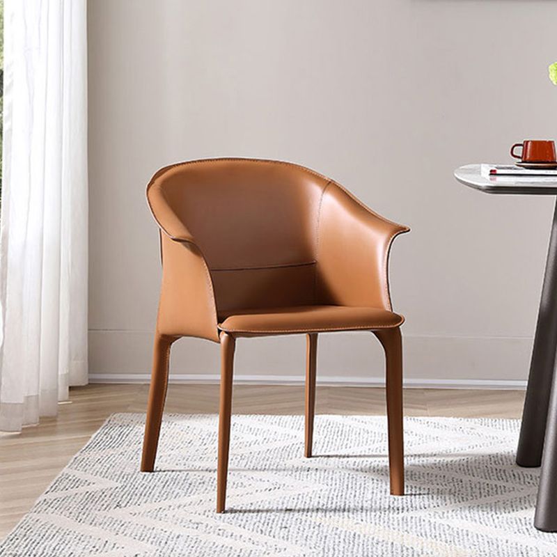 Faux Leather Dining Arm Chair Contemporary Dining Room Chair
