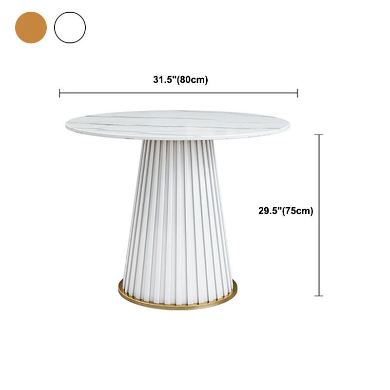 Traditional Luxury Dining Table Round Pedestal Table for Home Clearhalo 'Dining Tables & Seating' 'Dining Tables' 'dining_table' 'furn' 'furn_dining_table' 'Furniture' 'Kitchen & Dining Furniture' 1200x1200_cc4c6a60-316f-4f93-a3c7-08172f46f4a7