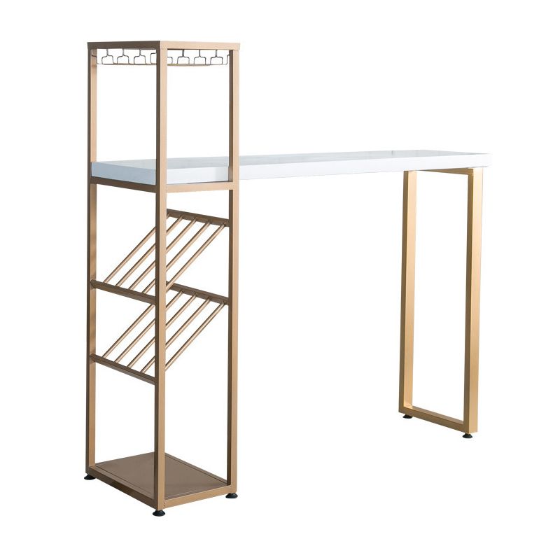 Bar Height Pub Table Glam Rectangle Solid Wood Bar Table with Storage Clearhalo 'Bar Furniture' 'Bar Tables' 'bar_tables' 'furn' 'furn_bar_tables' 'Furniture' 'Kitchen & Dining Furniture' 1200x1200_cc4ce024-09e1-45f3-8399-3eda13ae676a