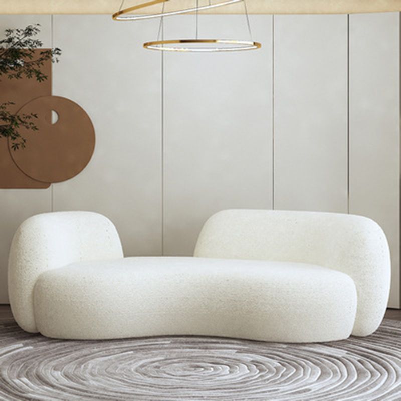Contemporary Curved Sofa in Beige for Apartment 28.35" High Sofa Clearhalo 'furn' 'furn_sofas' 'Furniture' 'Living Room Furniture' 'Sofa' 'sofas' 1200x1200_cc5133e3-0a72-402f-bf1e-79f8cbbc36a0