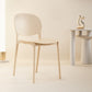 Nordic Stackable Backrest Chair with Acrylic Legs for Dining Room