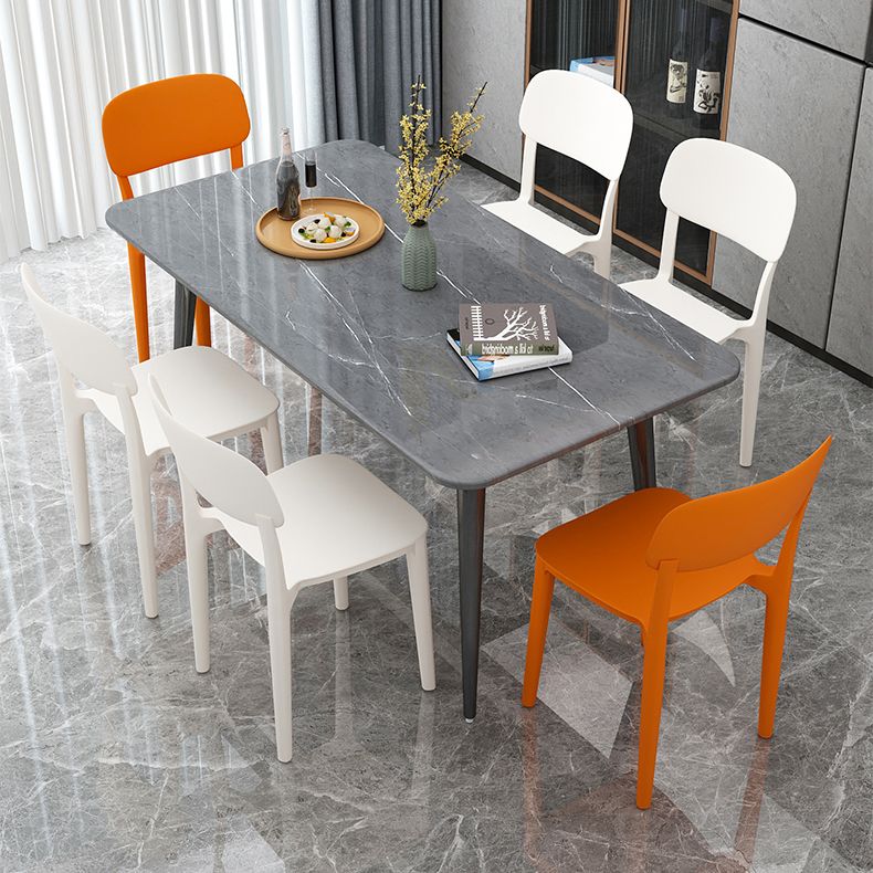 Plastic Dining Chair Modern Kitchen Side Chair 17'' Wide Open Back Dining Side Chair Clearhalo ' kitchen&dining_furn' 'Dining Chairs' 'Dining Tables & Seating' 'dining_chair' 'Furniture' 'furniture_dining_chair' 'Kitchen & Dining Furniture' 'kitchen' 1200x1200_cc51d78a-2c34-42eb-a7dd-cac578920ff1