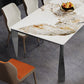 Modern Style Dining Table Sintered Stone Dining Rectangle Table with Metal Legs for Home Clearhalo 'Dining Tables & Seating' 'Dining Tables' 'dining_table' 'furn' 'furn_dining_table' 'Furniture' 'Kitchen & Dining Furniture' 1200x1200_cc51e007-d8f6-431a-8815-f0f2a44d816f