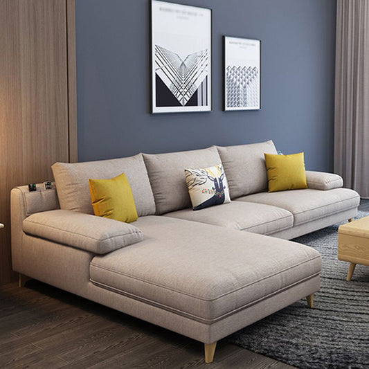 34.6"High Pillow Top Arm Sectional Contemporary Cushion Back for Living Room Clearhalo 'furn' 'furn_sectionals' 'Furniture' 'furniture_sectionals' 'kitchen' 'kitchen_sectionals' 'Living Room Furniture' 'Sectionals' 1200x1200_cc5263ca-5f12-4a0b-ba20-b69dc61fd447