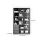 Contemporary Bookcase Closed Back Vertical Bookshelf with Doors