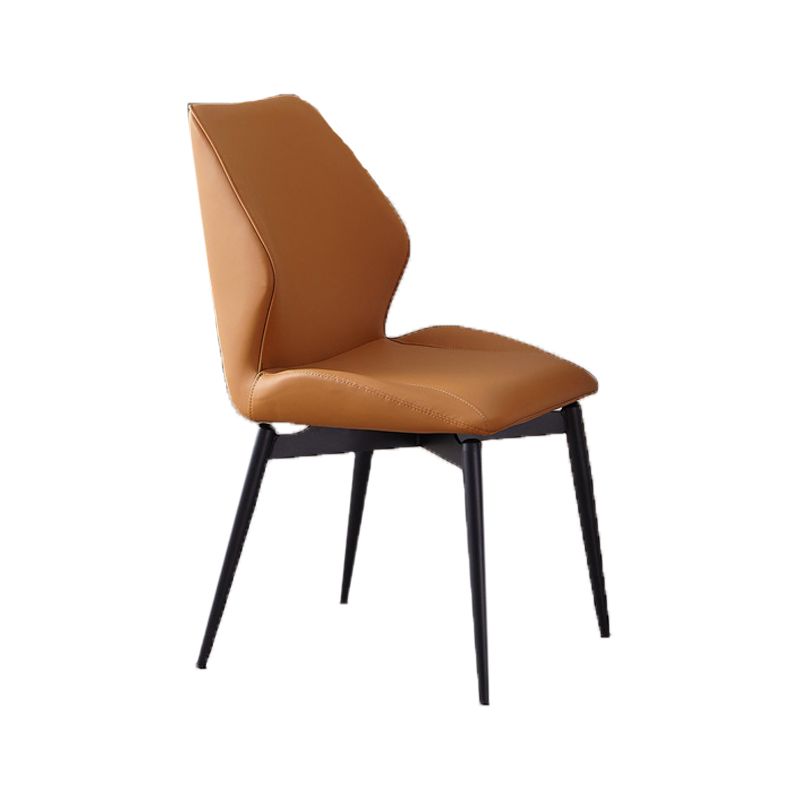 Dining Room Home Upholstered Chair Leather Wingback Armless Chair Clearhalo 'Dining Chairs' 'Dining Tables & Seating' 'dining_chair' 'furn' 'furn_dining_chair' 'Furniture' 'Kitchen & Dining Furniture' 1200x1200_cc53f796-44ff-41e3-a65a-a409895852cc