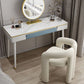 White/Black Modern Vanity Engineered Wood Makeup Dressing Table Stool Set