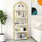 Glam Open Vertical Bookshelf Metal Etagere Shelf Bookcase for Home