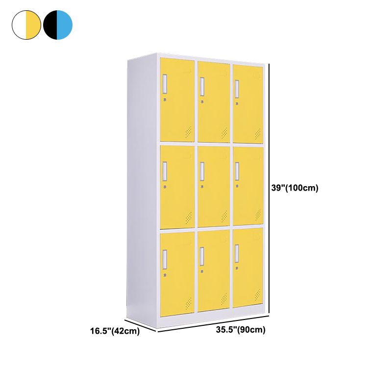 Hinged Steel Wardrobe Cabinet Contemporary Wardrobe Armoire for Home