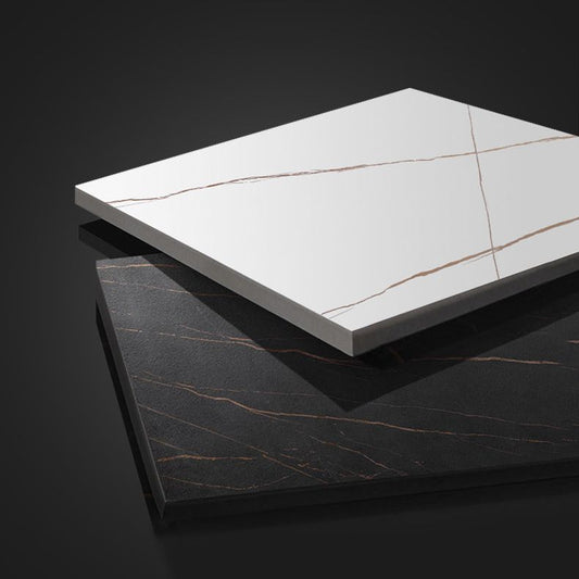 Glam Rectangle Accent Table 31.5-inch Tall Stone Console Table