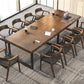 Juego de comedor moderno de 1/10 piezas, mesa de comedor rectangular de madera de pino para cafetería