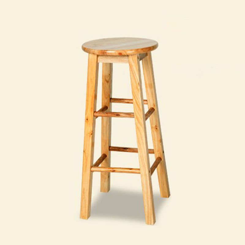 Modern Armless Backless Counter Stool Rubber Wood Kitchen Bar Stool with Wooden Seat Clearhalo 'Bar Furniture' 'Bar Stools' 'bar_stools' 'furn' 'furn_bar_stools' 'Furniture' 'furniture_bar_stools' 'Kitchen & Dining Furniture' 1200x1200_cc54cd54-98a3-4006-9aeb-6c234620af72