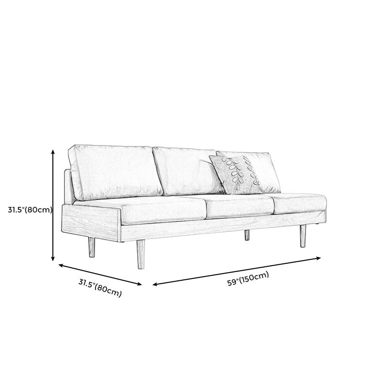Contemporary Slipcovered Faux Leather Sofa Armless Sofa with Loose Back Clearhalo 'furn' 'furn_sofas' 'Furniture' 'furniture_sofas' 'kitchen' 'kitchen_sofas' 'Living Room Furniture' 'Sofa' 'sofas' 1200x1200_cc551d24-2090-4206-b481-0bb97180b111