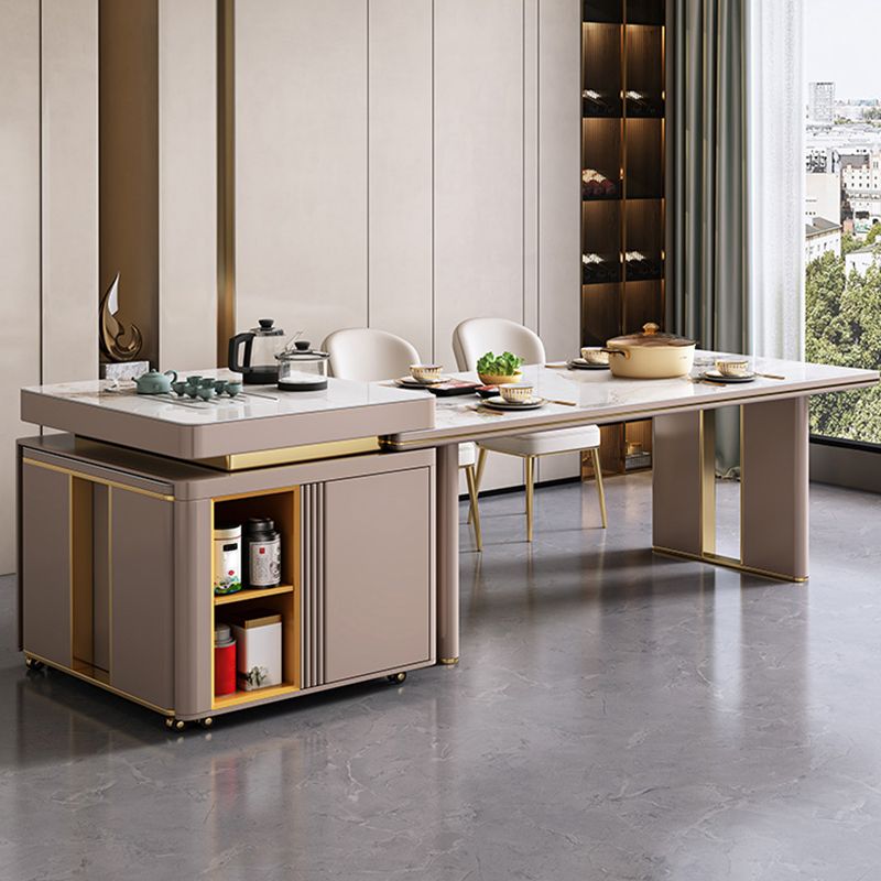 Sintered Stone Dining Table Modern Rectangle Dinner Table for Dining Room Clearhalo 'Dining Tables & Seating' 'Dining Tables' 'dining_table' 'furn' 'furn_dining_table' 'Furniture' 'Kitchen & Dining Furniture' 1200x1200_cc55263f-3b04-47f2-9f68-311b3798c3c3