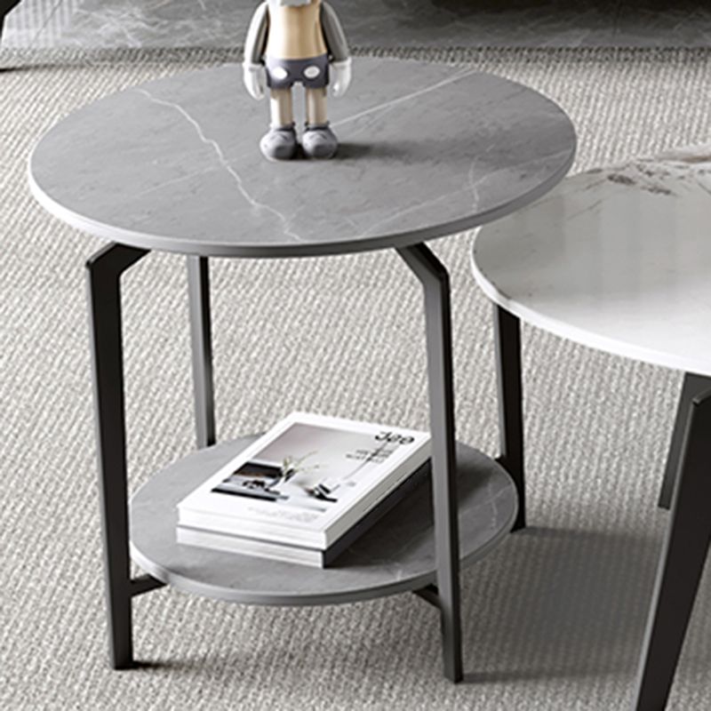 2 Nesting Slate Coffee Table Set Oval Coffee Table with Storage Clearhalo 'Coffee & Accent Tables' 'Coffee Tables' 'coffee_tables' 'furn' 'furn_coffee_tables' 'Furniture' 'Living Room Furniture' 1200x1200_cc566cbb-a832-406e-afc7-6a0ad1e95656