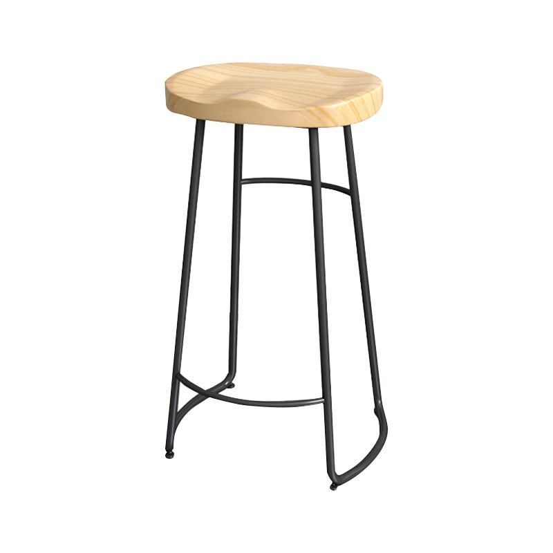 Modern Style Metal Bar Stool with Footrest Milk Tea Shop Bar Stool 30- Inches Clearhalo 'Bar Furniture' 'Bar Stools' 'bar_stools' 'furn' 'furn_bar_stools' 'Furniture' 'furniture_bar_stools' 'Kitchen & Dining Furniture' 1200x1200_cc581913-b2e9-4f6a-bc08-8275c2348f9a