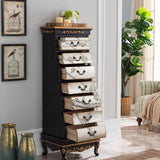 58.6" H Traditional Lingerie Chest Vertical Solid Wood Storage Chest