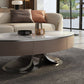Glam Stone Single Coffee Table Pedestal Coffee Cocktail Table with Storage Drawers Clearhalo 'Coffee & Accent Tables' 'Coffee Tables' 'coffee_tables' 'furn' 'furn_coffee_tables' 'Furniture' 'Living Room Furniture' 1200x1200_cc5c126d-9ba8-45ff-9c8b-566a00bed490