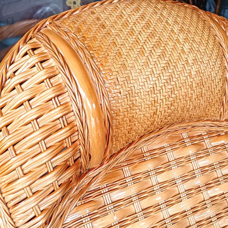 Traditionele schommelstoel Rattan Frame Solid Color Inbuilt-in armleuning Indoor schommelstoel