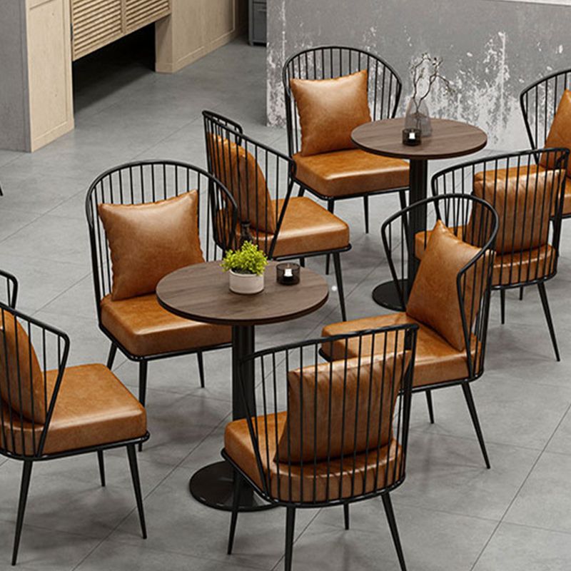 Eigentijdse houten eettafel Metalen eettafel voor thuisgebruik