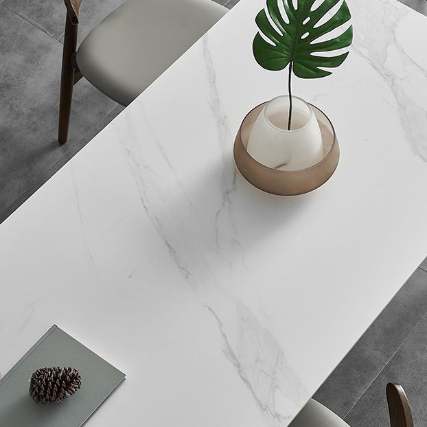 Modern Standard Sintered Stone Top Dining Room Set of Rectangle Shape for Kitchen Table Set Clearhalo 'Dining Room Sets' 'Dining Tables & Seating' 'dining_room_set' 'furn' 'furn_dining_room_set' 'Furniture' 'furniture_dining_room_set' 'Kitchen & Dining Furniture' 'kitchen&dining_furn' 'kitchen' 1200x1200_cc5f492b-9578-4fe8-970b-43099944ea7d