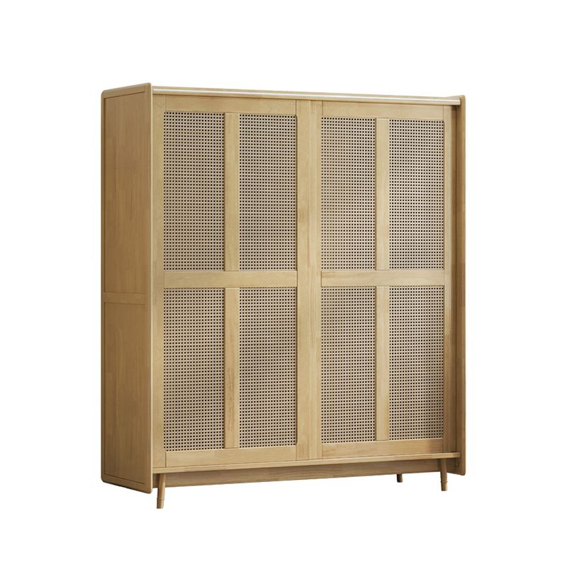 Moderno guardaroba in legno in legno in legno autoportante.