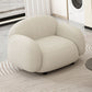 Square Arm Wool Sofa Scandinavian 1/2/3-Seater Sofa in White