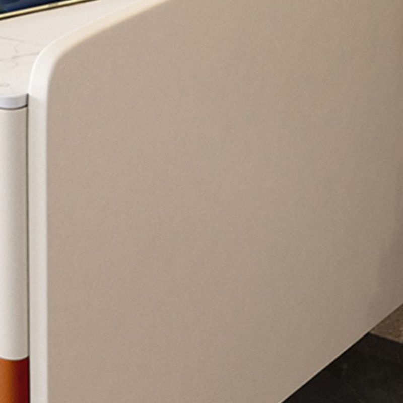 Rectangular Pine 4 Legs Side Table 11.8" Wide Two-Drawer End Table