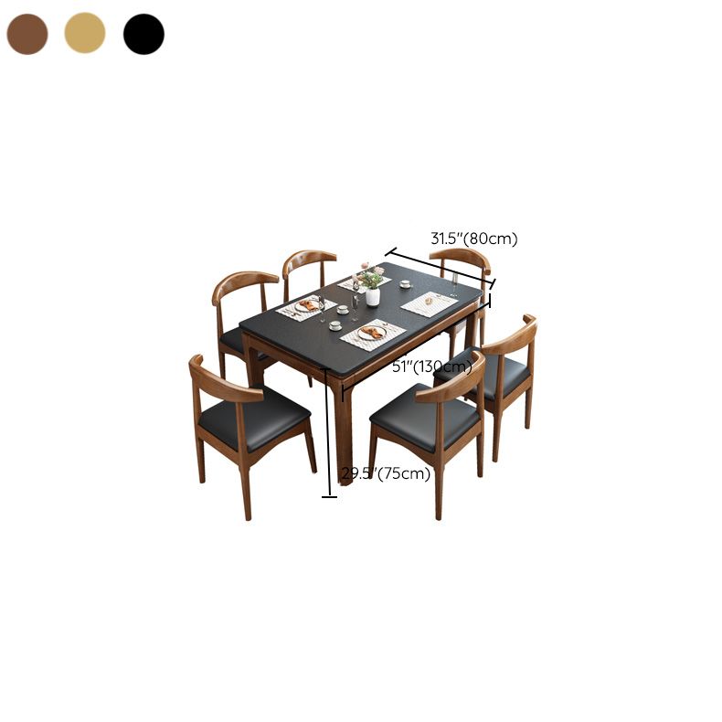 Contemporary Rectangle Dinner Table 4 Legs Kitchen Dining Table Clearhalo 'Dining Tables & Seating' 'Dining Tables' 'dining_table' 'furn' 'furn_dining_table' 'Furniture' 'Kitchen & Dining Furniture' 1200x1200_cc61c47e-cd95-4e3b-bb4a-a21ca277152e