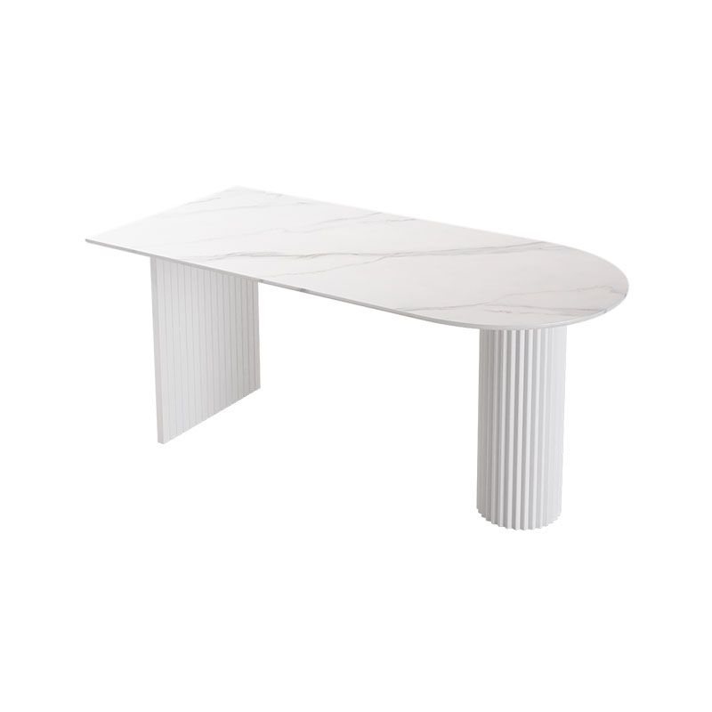 Irregular Shape Indoor Table for Restaurant Modern Island Table with Double Pedestal Clearhalo 'Dining Tables & Seating' 'Dining Tables' 'dining_table' 'furn' 'furn_dining_table' 'Furniture' 'furniture_dining_table' 'Kitchen & Dining Furniture' 'kitchen' 'kitchen_dining_table' 1200x1200_cc621241-39a7-40a8-8c1b-051849221ec0