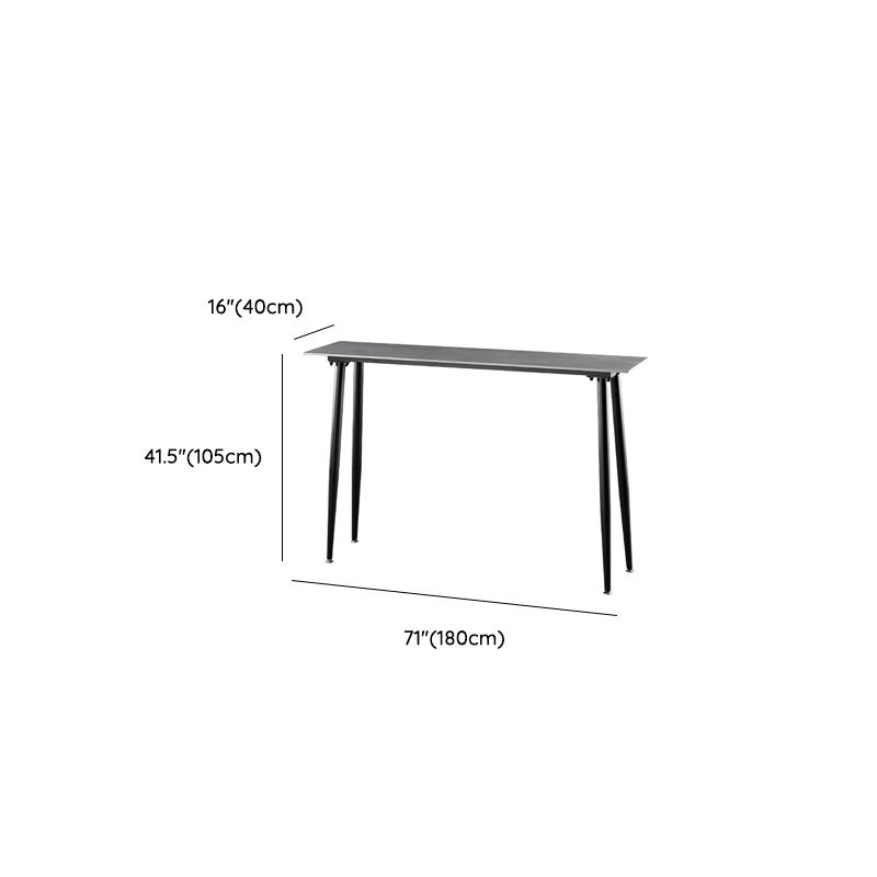 Industrial Style Bar Table Stone Rectangle Pub Table in Gray Clearhalo 'Bar Furniture' 'Bar Tables' 'bar_tables' 'furn' 'furn_bar_tables' 'Furniture' 'Kitchen & Dining Furniture' 1200x1200_cc625ba8-4178-4ea2-8e45-b749e0b7acba